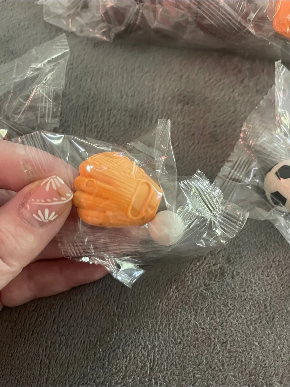 30 Sports Mini Toy Eraser Set football baseball soccer bowling basketball nwt